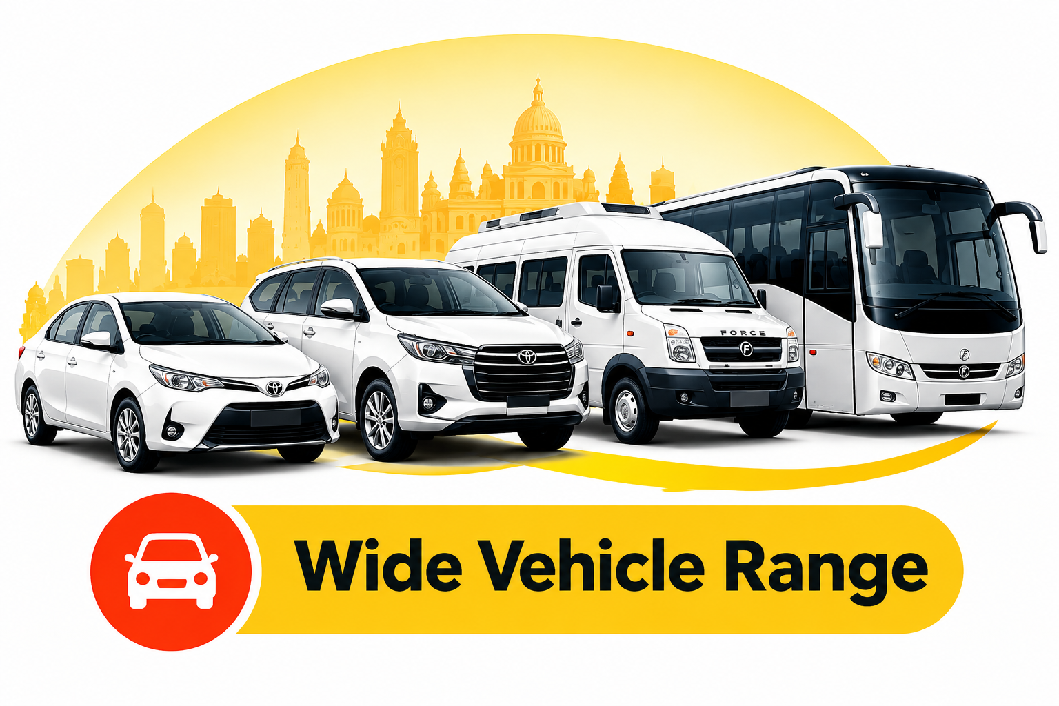 Wide range of taxi and cab vehicles in Bangalore